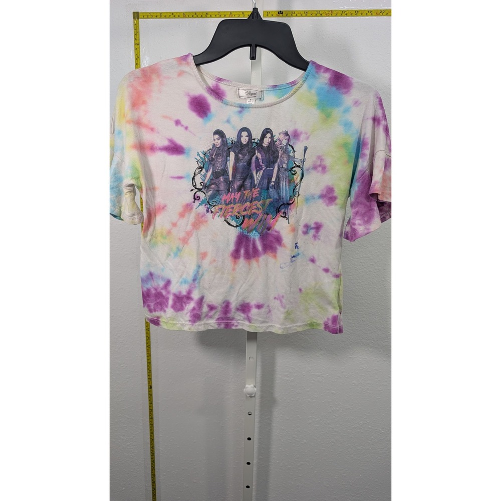 Disney D-Signed Descendants Tie Dye Graphic TShirt Girls Medium May Fiercest Win